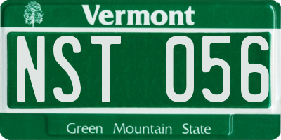 VT license plate NST056