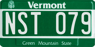 VT license plate NST079