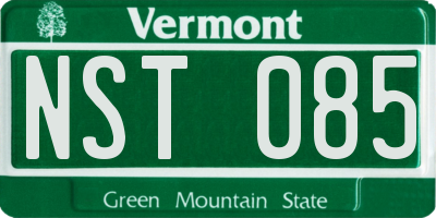 VT license plate NST085