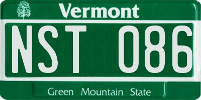 VT license plate NST086