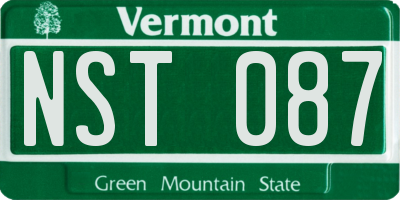 VT license plate NST087