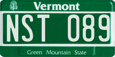 VT license plate NST089