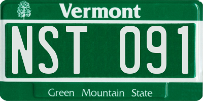 VT license plate NST091