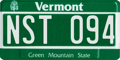 VT license plate NST094