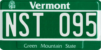 VT license plate NST095