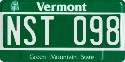 VT license plate NST098