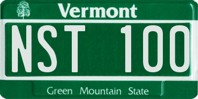 VT license plate NST100