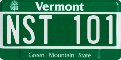 VT license plate NST101