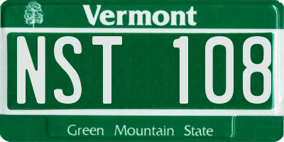 VT license plate NST108