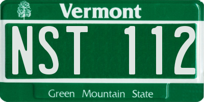 VT license plate NST112