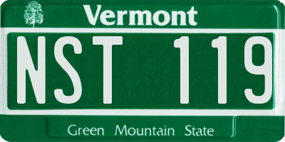 VT license plate NST119