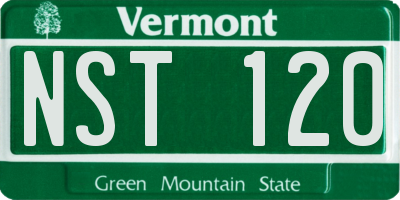 VT license plate NST120