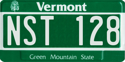VT license plate NST128