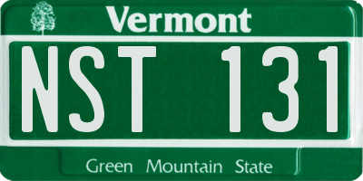 VT license plate NST131