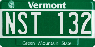 VT license plate NST132