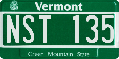 VT license plate NST135
