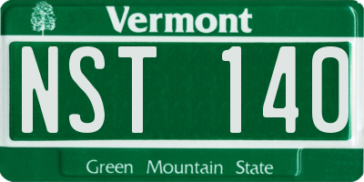 VT license plate NST140
