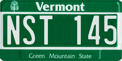 VT license plate NST145