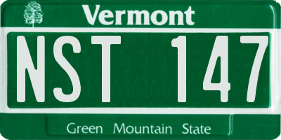 VT license plate NST147