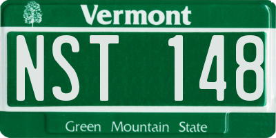 VT license plate NST148