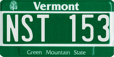 VT license plate NST153