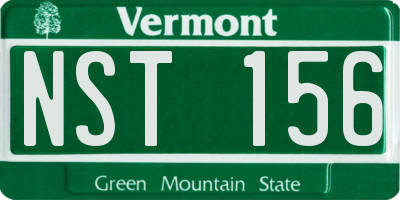 VT license plate NST156
