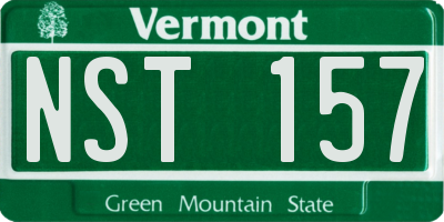 VT license plate NST157