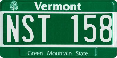 VT license plate NST158
