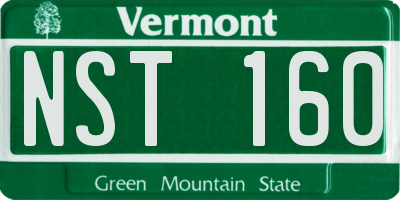 VT license plate NST160