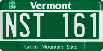 VT license plate NST161