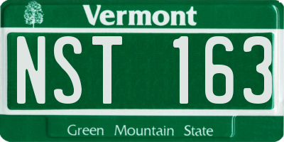 VT license plate NST163