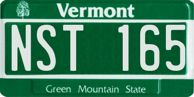 VT license plate NST165