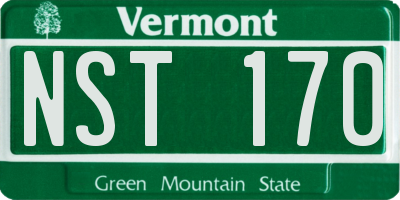 VT license plate NST170