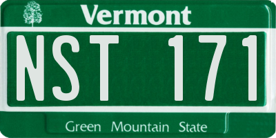 VT license plate NST171