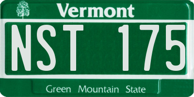 VT license plate NST175