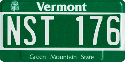 VT license plate NST176
