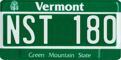 VT license plate NST180