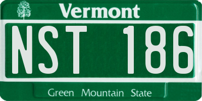 VT license plate NST186