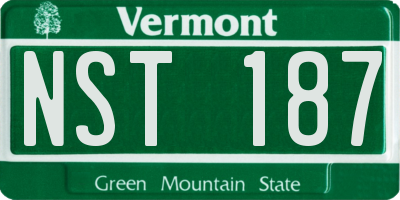 VT license plate NST187