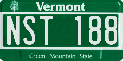 VT license plate NST188