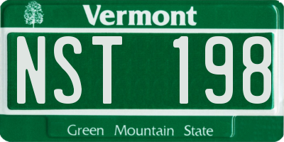 VT license plate NST198