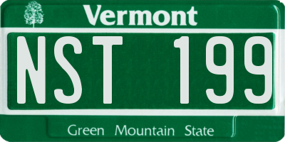 VT license plate NST199