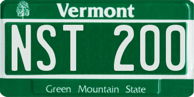 VT license plate NST200