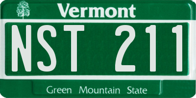 VT license plate NST211