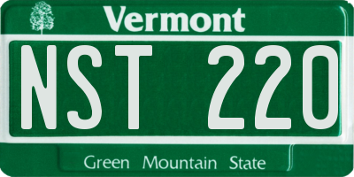 VT license plate NST220