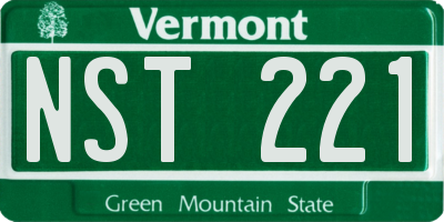 VT license plate NST221