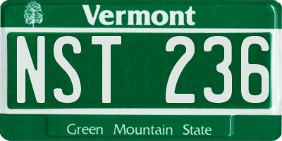 VT license plate NST236