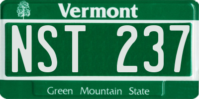 VT license plate NST237