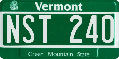 VT license plate NST240