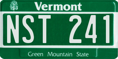 VT license plate NST241